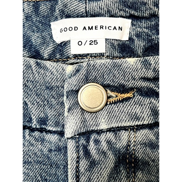 NWT Good American Classic Fit Skinny Fit High Rise Jeans Indigo Womens Size 0/25 - Picture 7 of 10